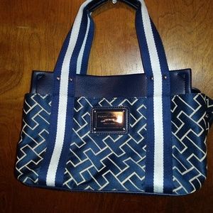 Tommy Hilfiger Blue and white handbag purse